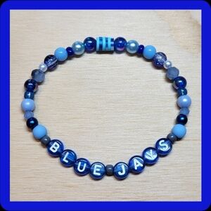 Blue Jays Friendship Bracelet, Size 7.5"